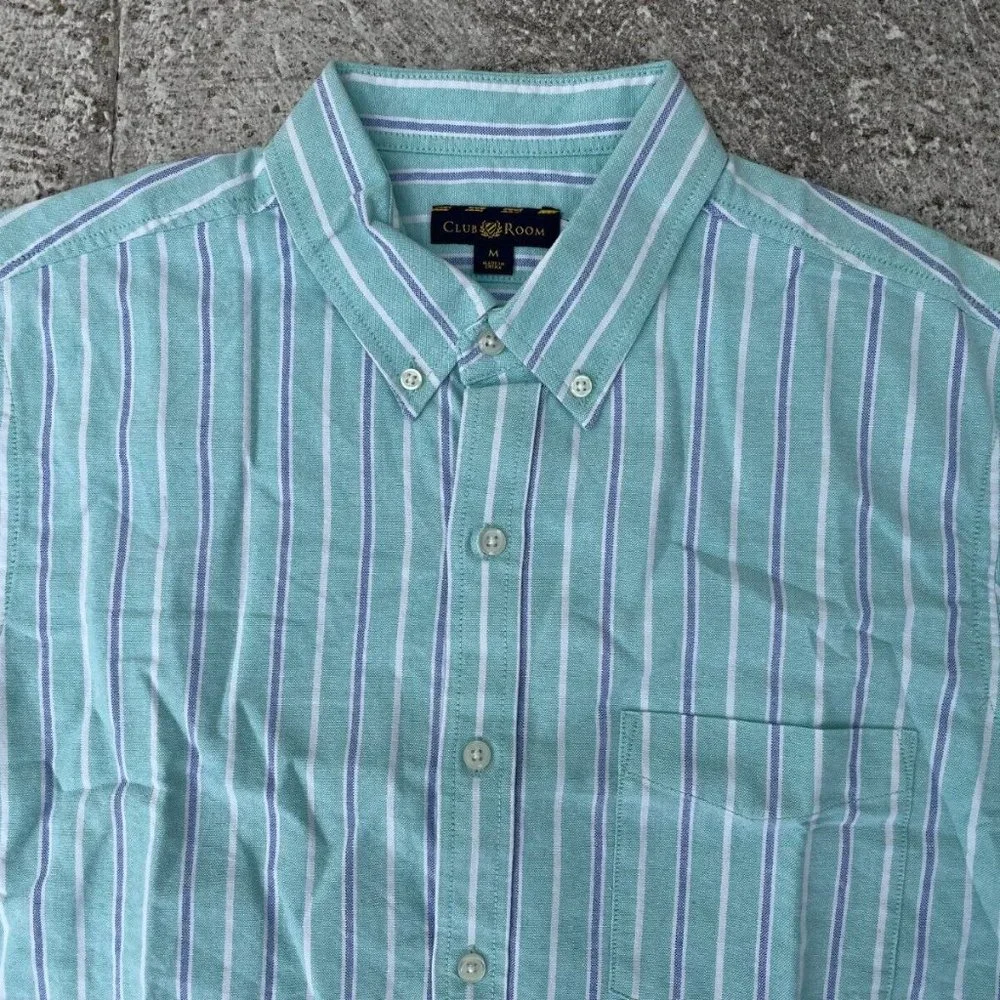 Club Room Men Shirt Casual Collared Long Sleeve Shirt Size M - Picture 7 of 10